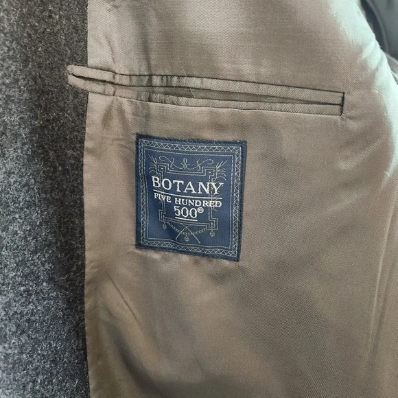 Botany 500 Vintage Mens Charcoal Gray 100% Camel Hair 2 Button Sport Coat-Sz 44L